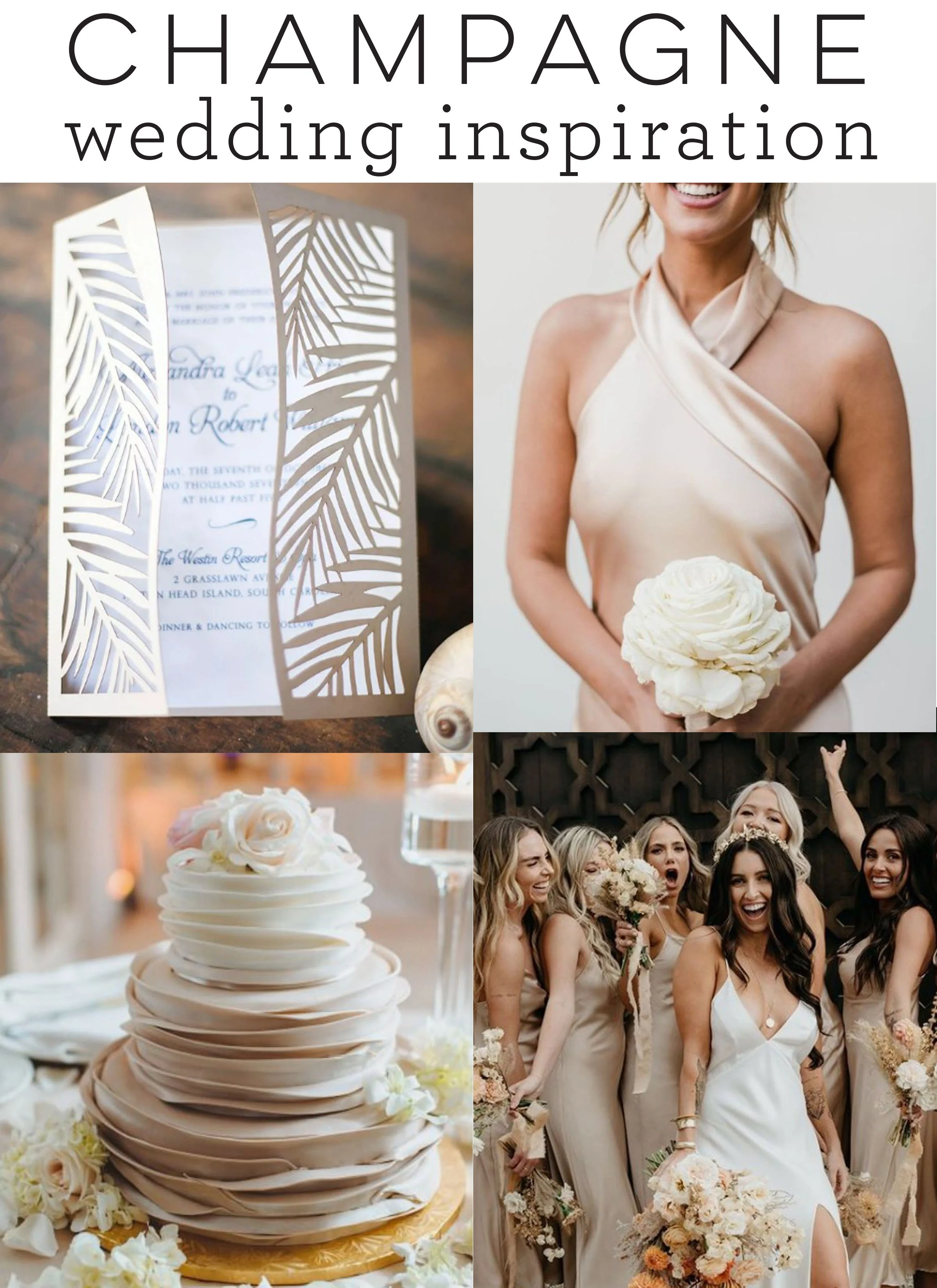 Champagne is a hot color for 2023 weddings