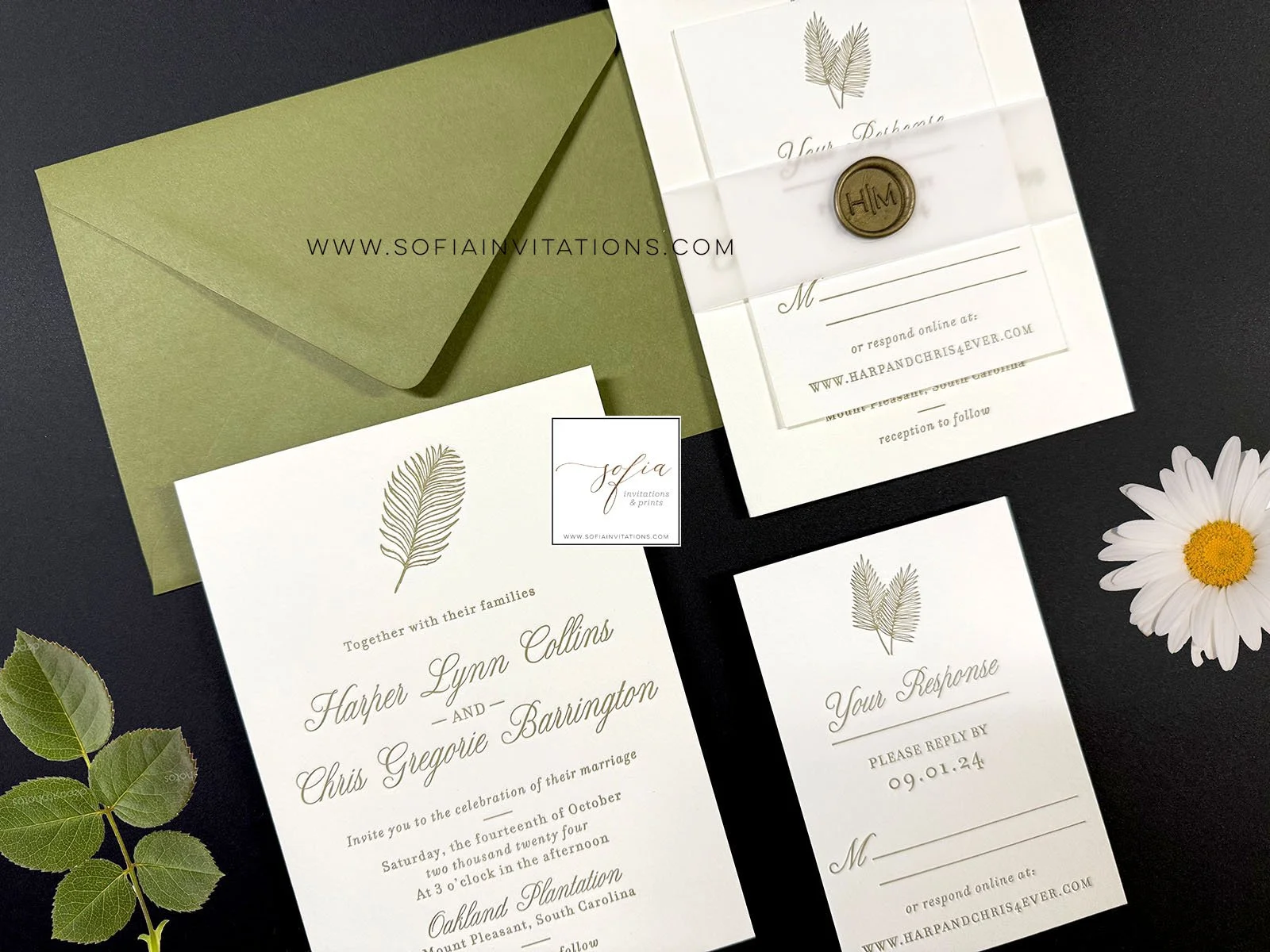 palm_leaf_moss_green_letterpress_wedding_invitation_1.jpg