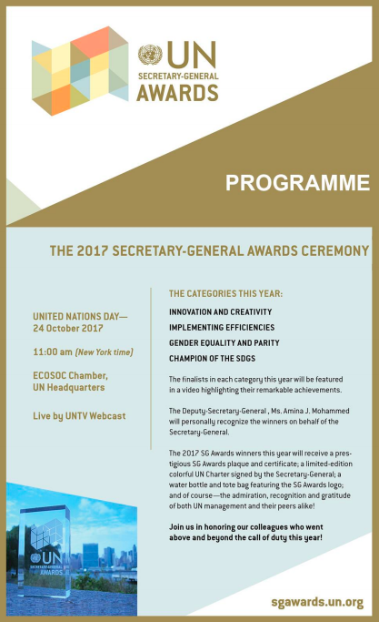 UN for All nominated for a Secretary General Award