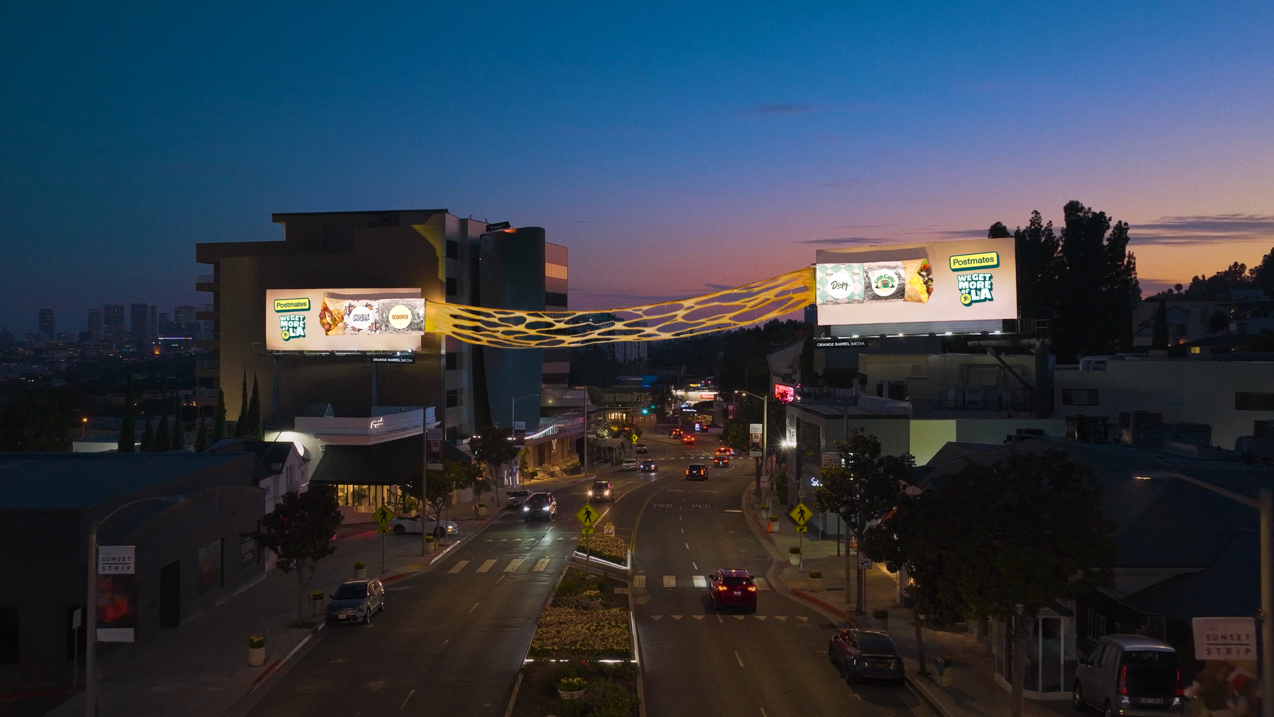  And we put a burrito cheese pull across the Sunset Strip.  