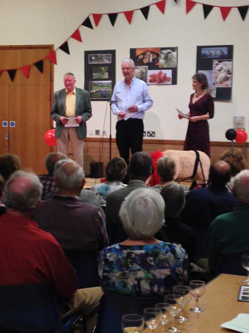 Mike Reynolds, Bob and Carolyn Kennard reading from Much Ado About Mutton