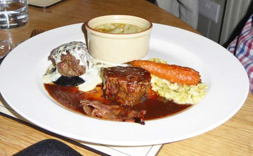 The Trio of Mutton at the Bistro 7 Mutton meal at Ludlow