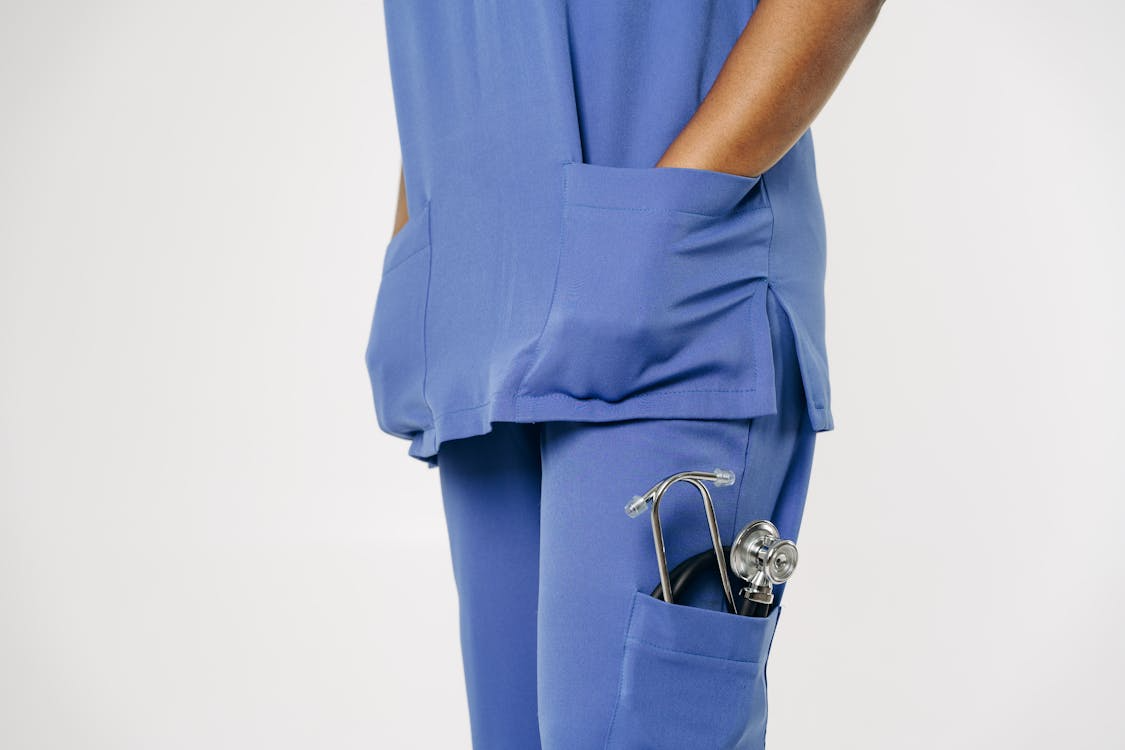 A unique scrub design with deep pockets.