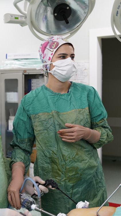 A surgeon works in their specialty field.