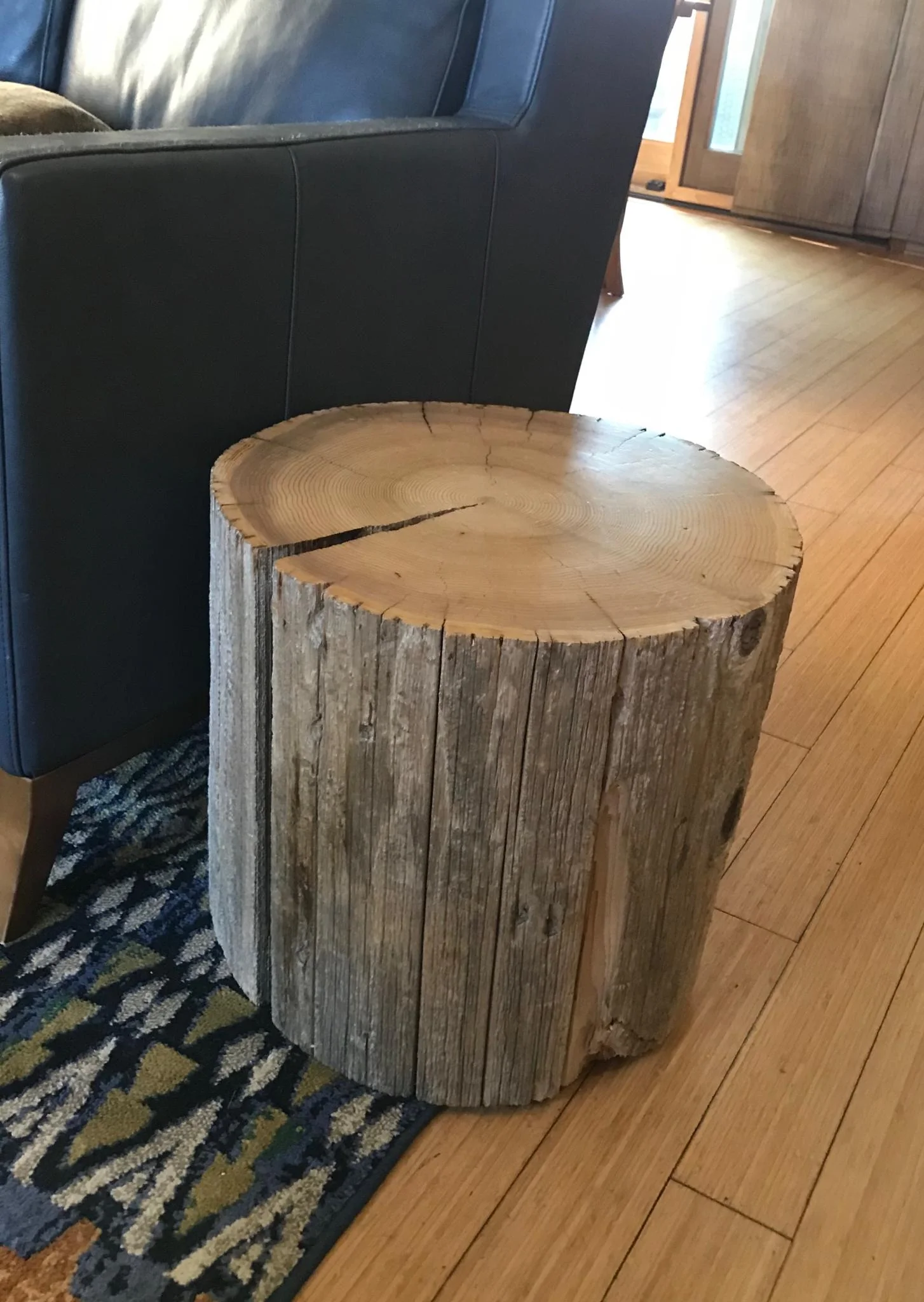 qty 2 - cedar power pole end tables.jpg