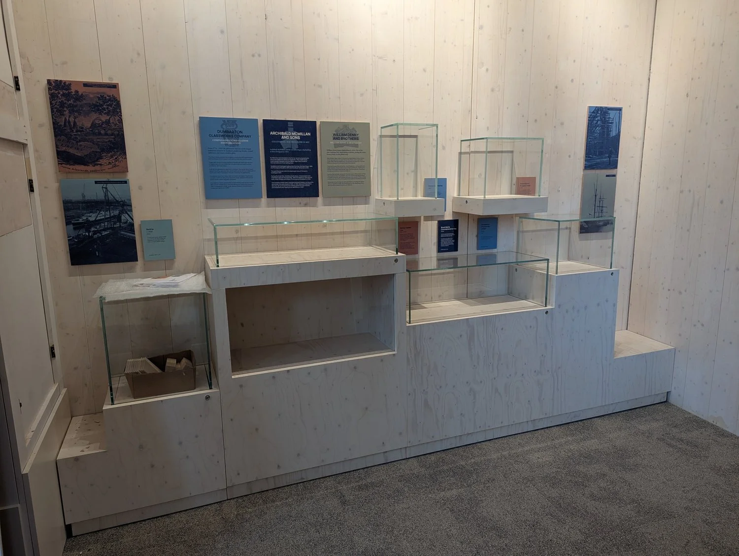 Dumbarton Museum display cases, for Clark Contracts.