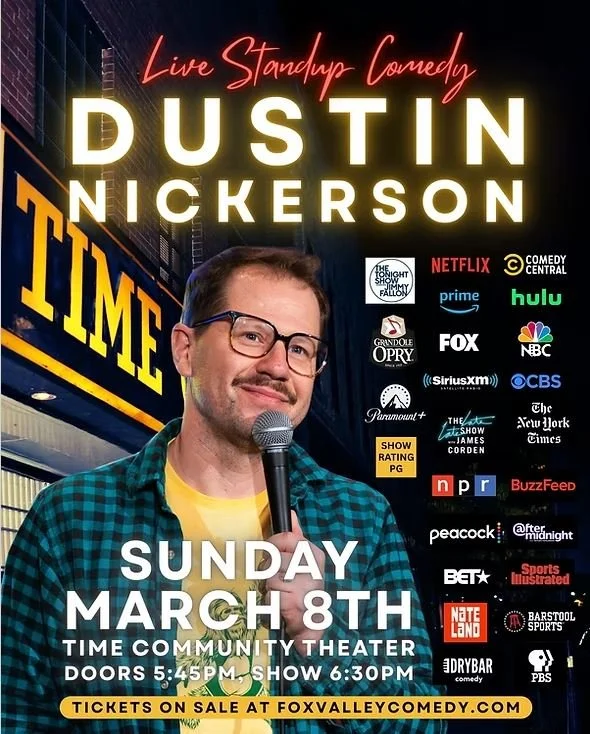 Dustin Nickerson  LIVE comedy at the Time! 