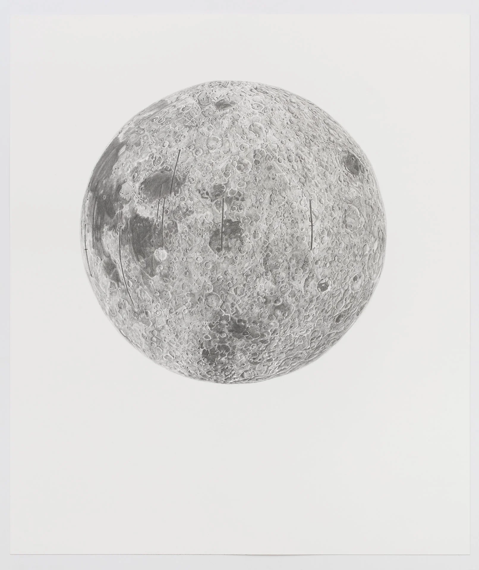 East Side Moon graphite on paper 27 x 23 inches 2024