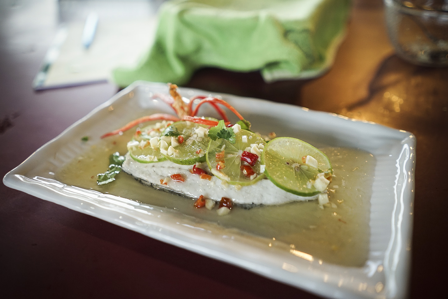 Steamed fish with Lime and Chili
