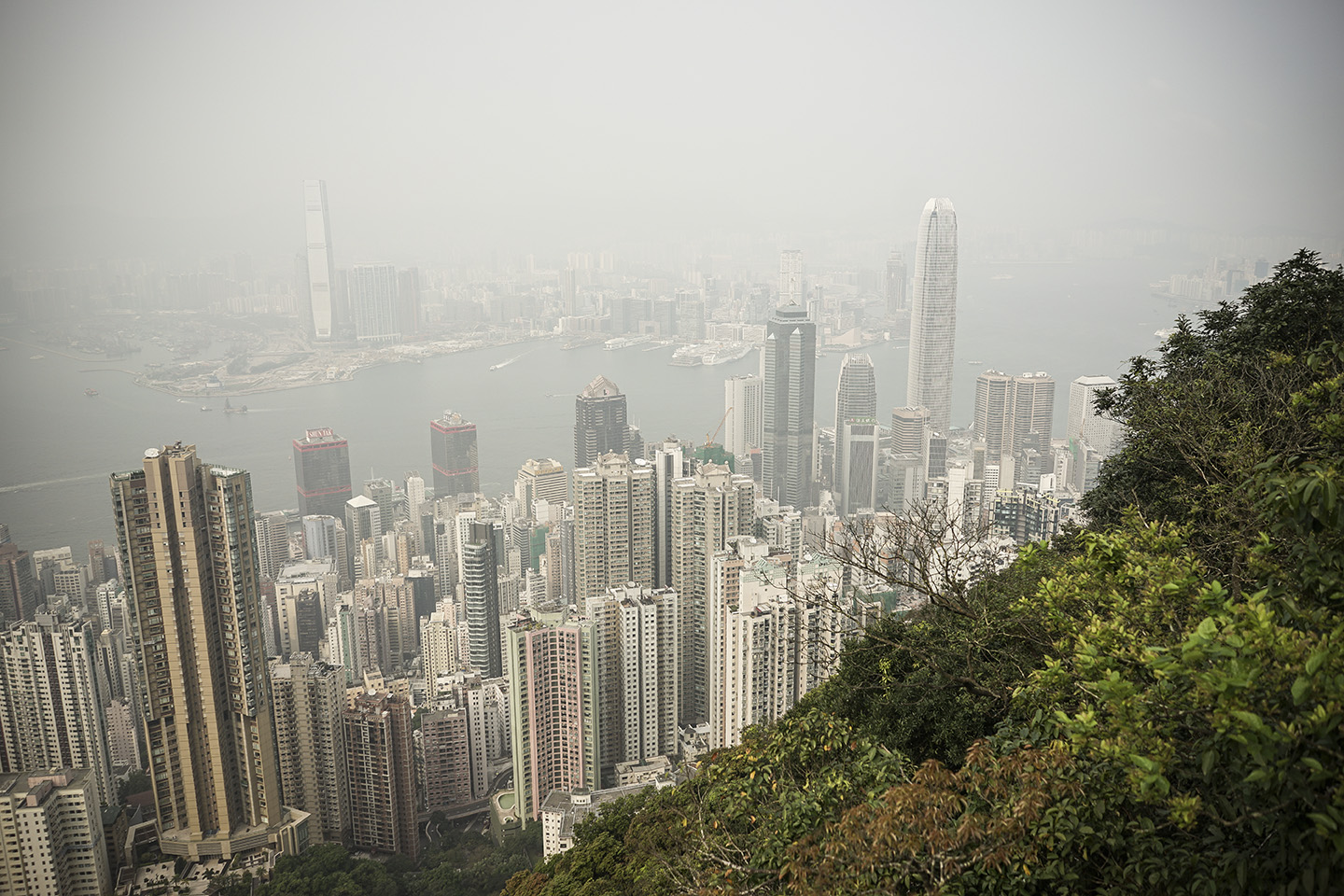 Looking down on the city from Victoria Peak
