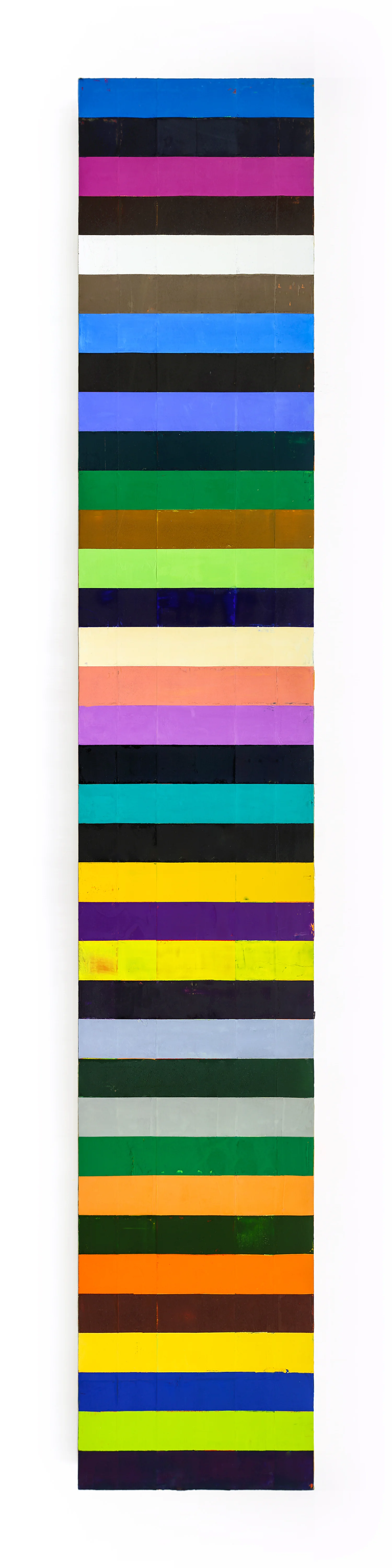 oil on wood panel 12 x 72 inches