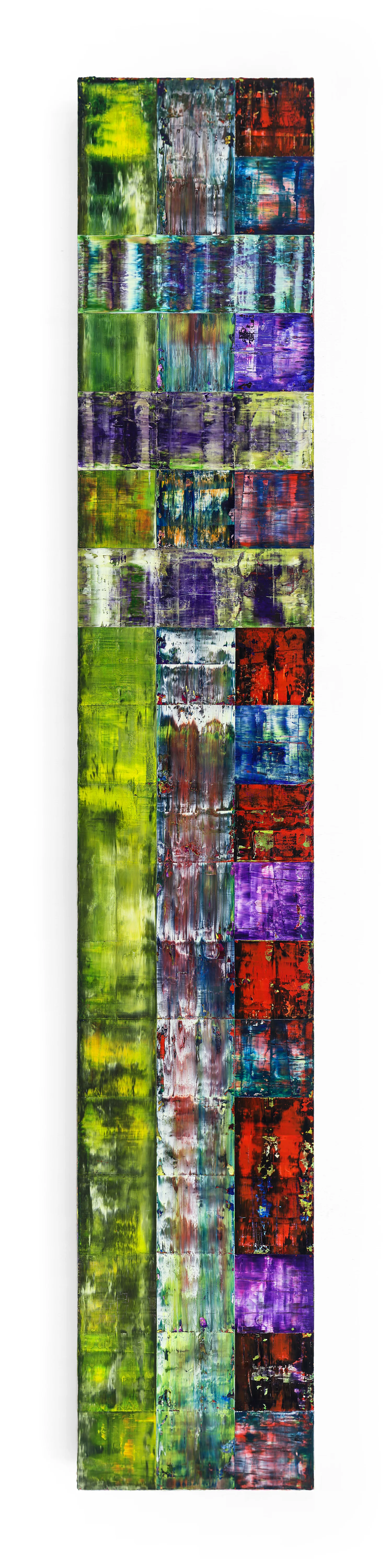 oil on wood panel, 72" x 12"