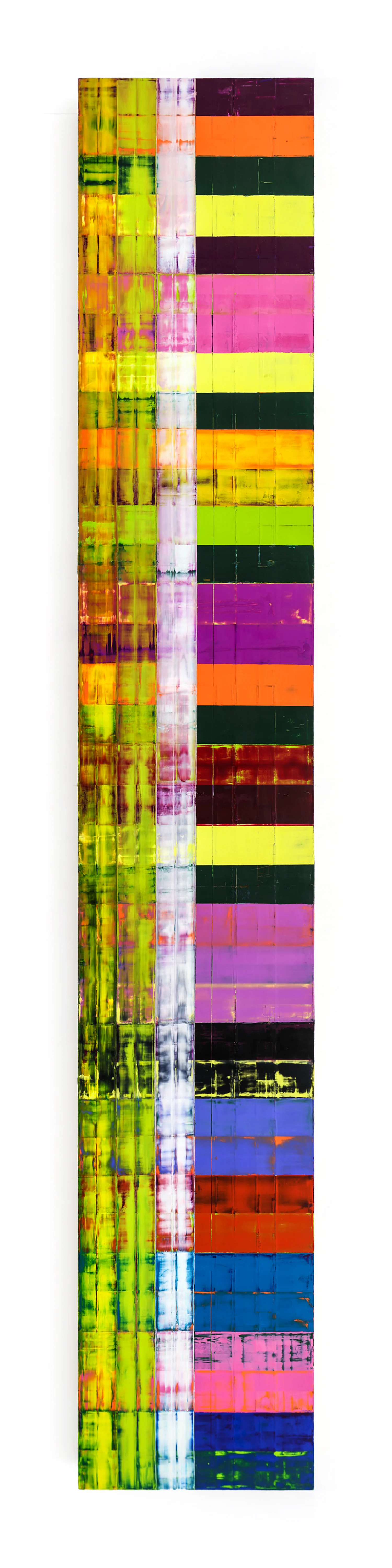 oil on wood panel 12 x 72 inches