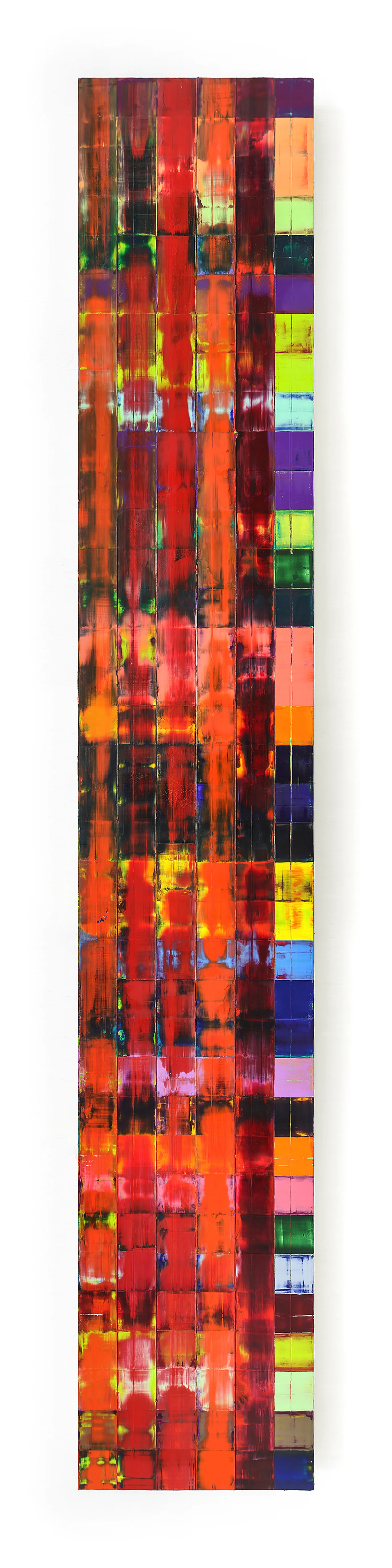 oil on wood panel 12 x 72 inches