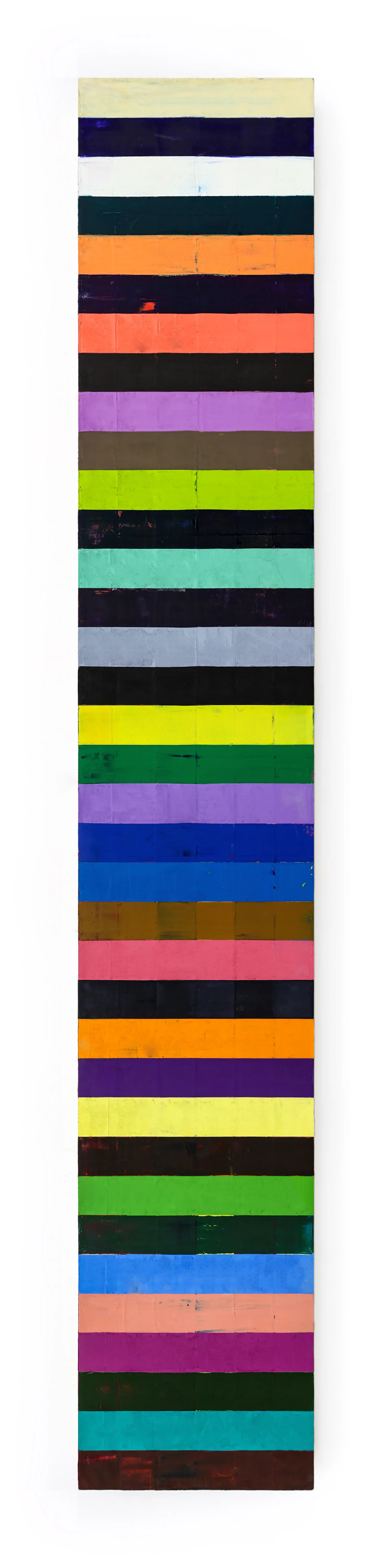 oil on wood panel 12 x 72 inches
