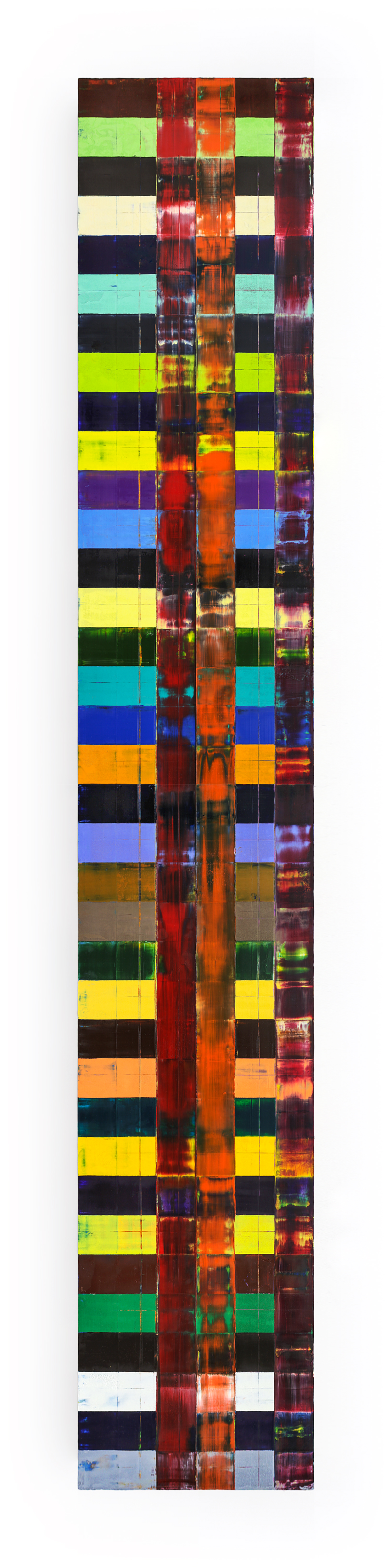 oil on wood panel 12 x 72 inches