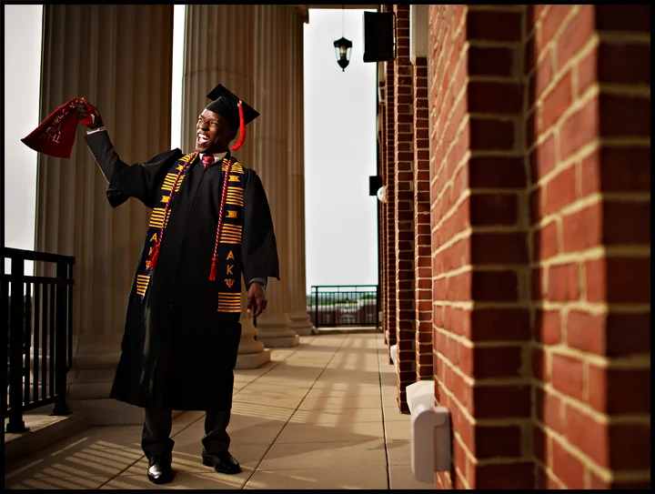 Nick Gilyard graduation photos on Thursday, May 8, 2014. For Race project. By Brian Powers