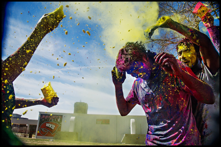  Holi Festival celebrations on WKU's South Lawn on Saturday, March 15, 2014. Photos by Brian Powers 