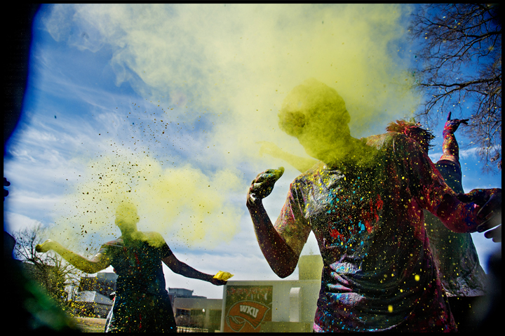  Holi Festival celebrations on WKU's South Lawn on Saturday, March 15, 2014. Photos by Brian Powers 