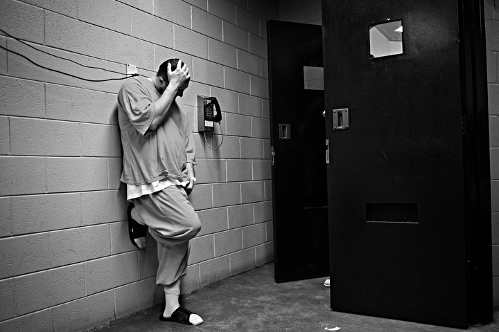 "I do want to be with her, but I show her different," Joseph Walker said of his relationship with Marisha Smith on Saturday, Nov. 9, 2013. "Ever since we've been together it's been up and down with me being in here." Walker said. Three months after the couple started dating Walker was sent to jail for a year. "I'm surprised she's still with me," he said, "she could probably do a whole lot better without the headache." Photos by Brian Powers