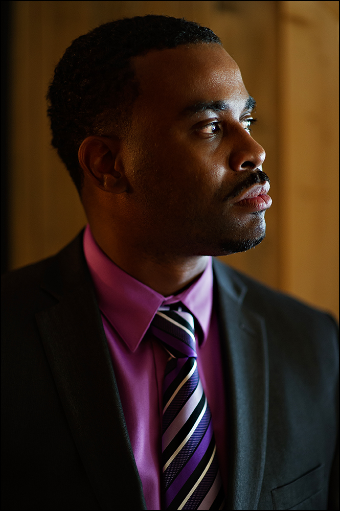 H.W. Byers High School principal Dante' L. Thornton, Ed.S. poses for a photo at the school in Holly Springs, Miss. on Monday, August 11, 2014. Photos by Brian Powers