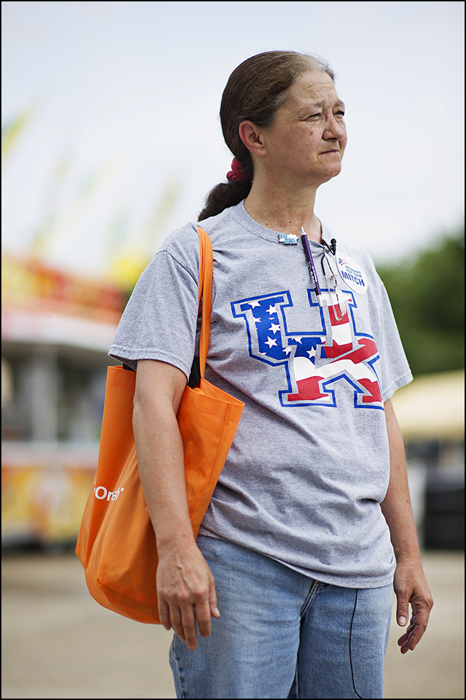  Born and raised in Louisville Robin Evans, 49, poses for a portrait at the Kentucky State Fair in Louisville, KY on Thursday, August 21, 2014. Evans said that while she does not support senate candidate Alison Lundergan Grimes or President Obama she