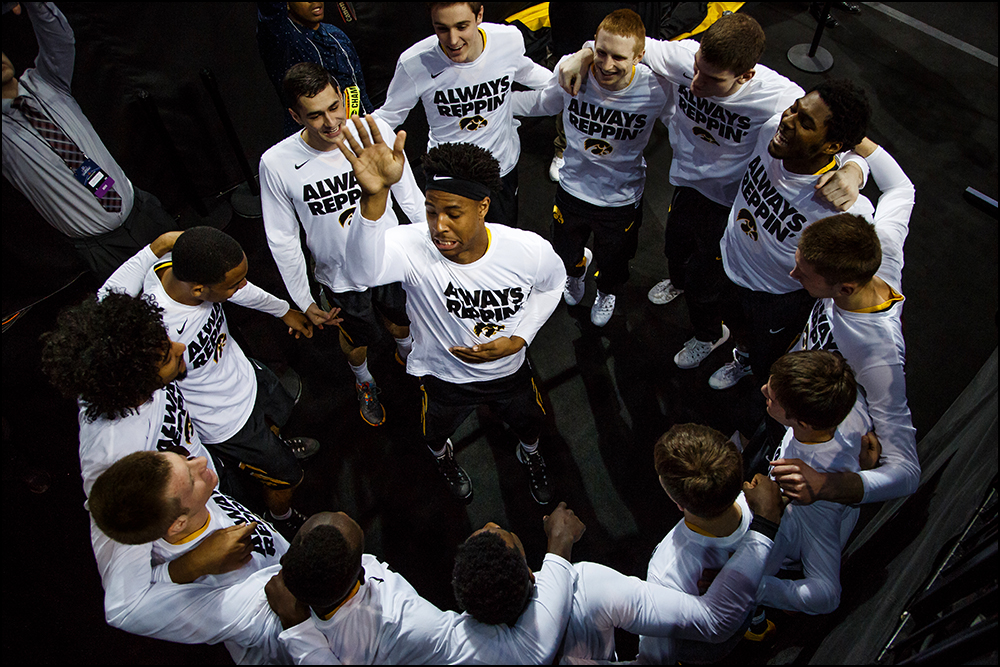  Iowa cheers before their second round NCAA Basketball Championship game against Villanova on Sunday, March 20, 2016 in New York City, New York. Villanova would go on to win 87-68. 