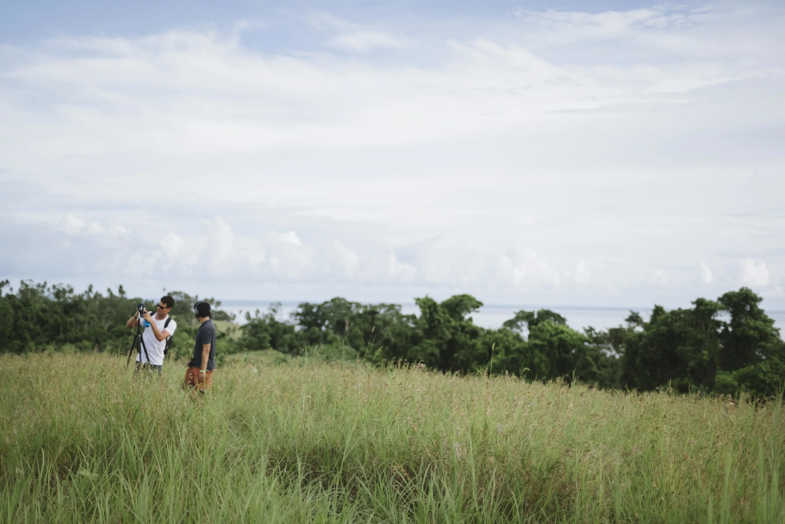 Josh &amp; Tash setting up for a shot.