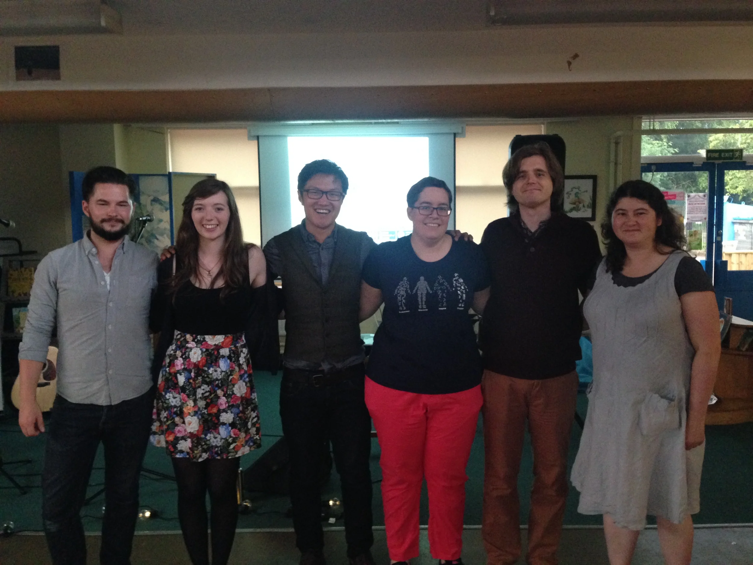 Photo before the dancing! A massive thank you to the researchers Liz Batty and Camilla Ip for getting stuck in and the Wellcome Trust Centre for Human Genetic for their support. You can see our evaluation for the event here . 