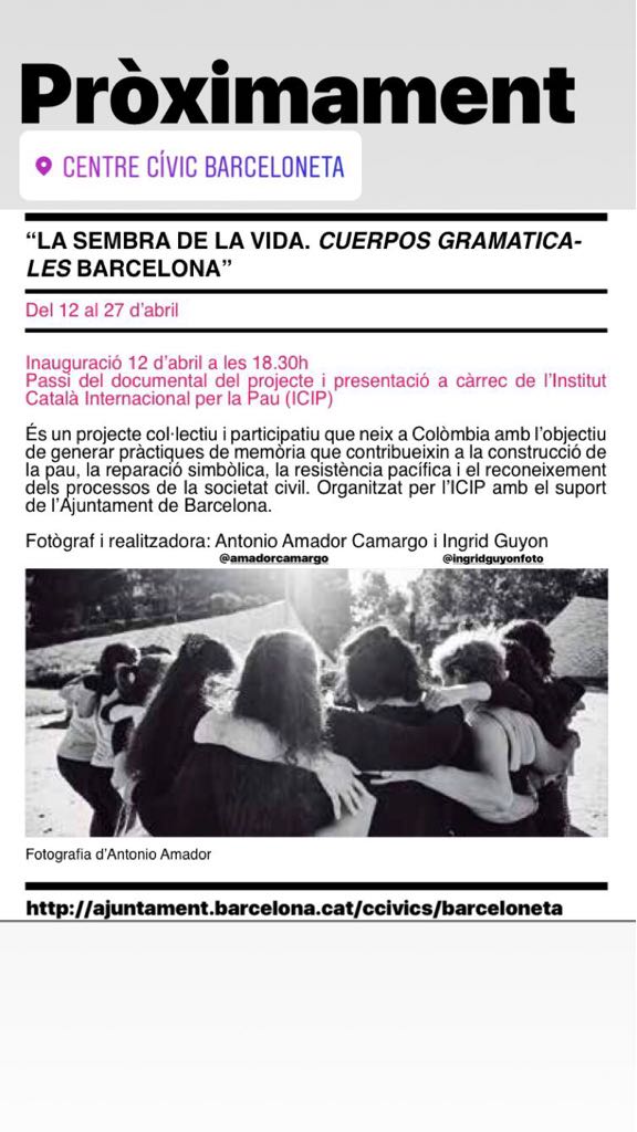 A LITTLE TASTER OF ONE OF THE WORKSHOPS OF THE PROCESS CUERPOS GRAMATICALES......