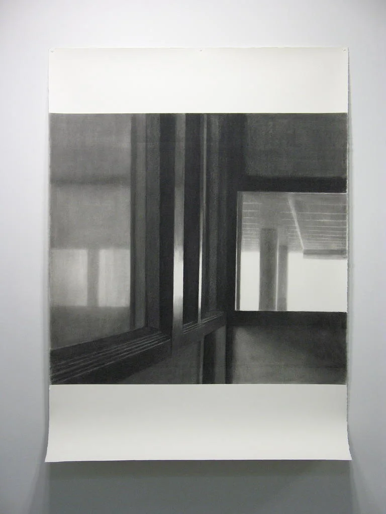 Victoria Chambers VI (cutting room), 2006, charcoal on Fabriano 300gsm paper, 2000 x 1500mm