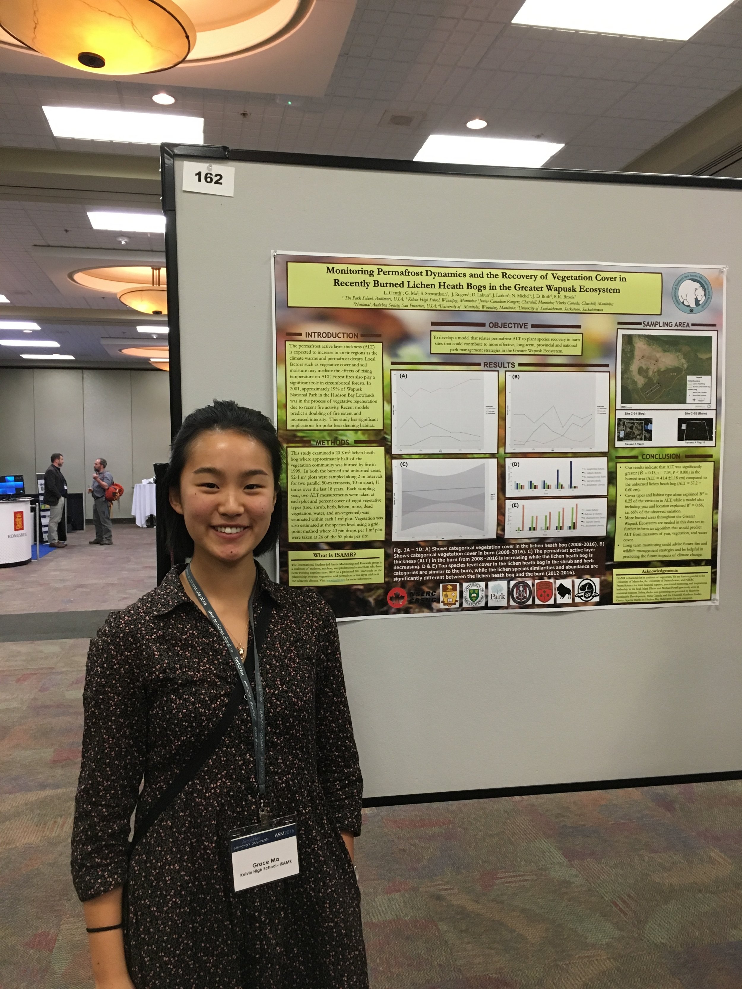 Kelvin student, Grace Ma, at ArcticNet