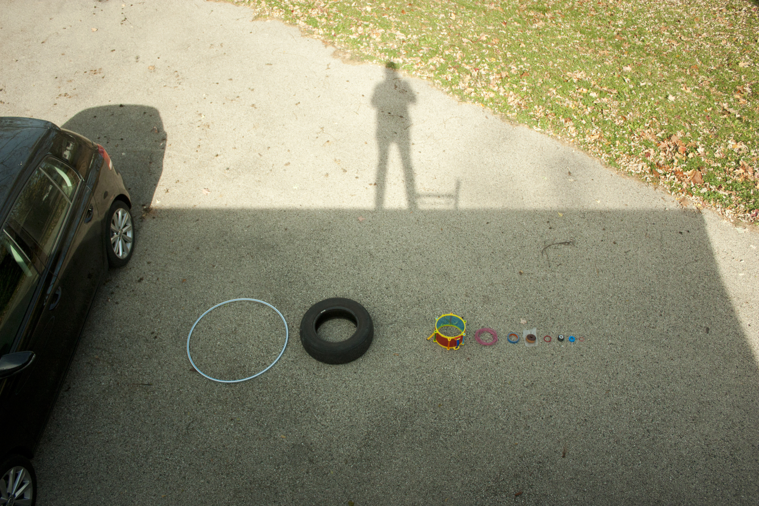    Donut Objects in Driveway, from roof, image 6   