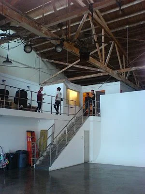 This is us checking out our new friend, Chris Laughter’s, studio. Very cool little place, and very cool guy.