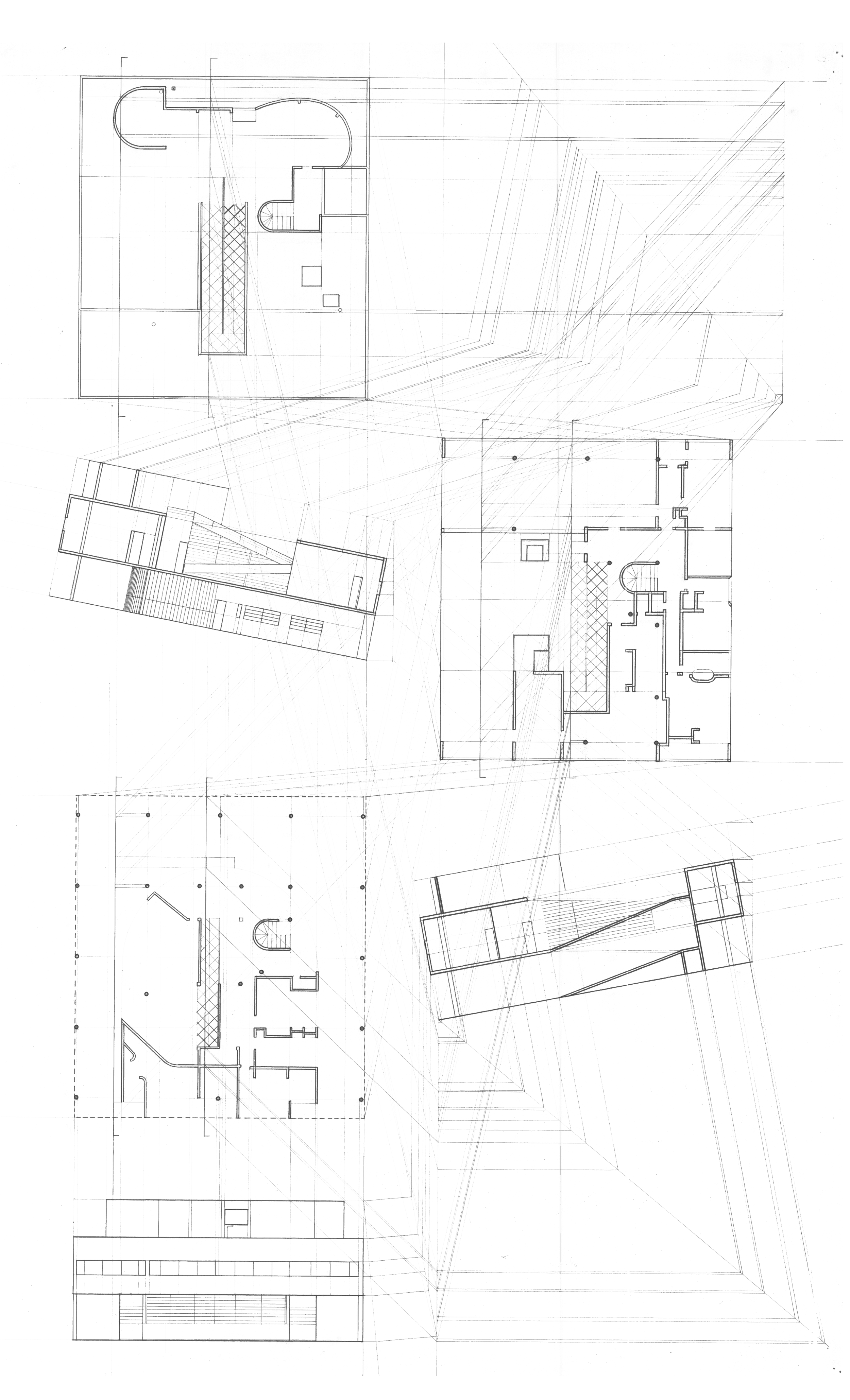 le corbusier villa savoye orthographics_pencil, bristol