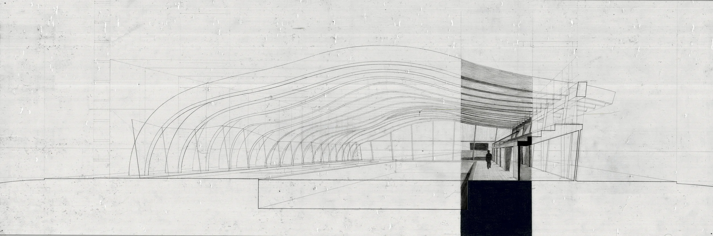 pool design sectional perspective_pencil, bristol