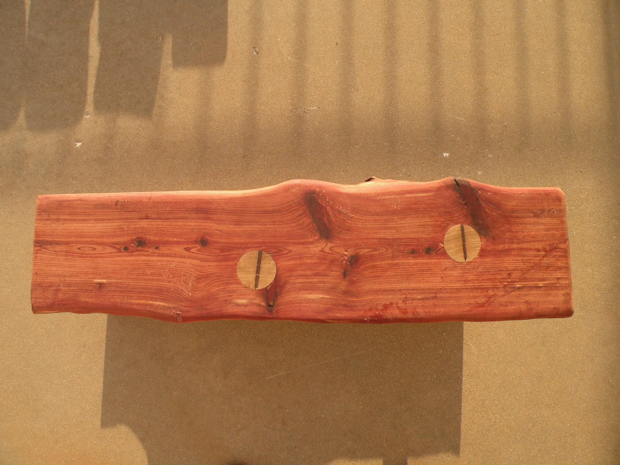  bench stool 1/12_salvaged western cedar, oak dowel 