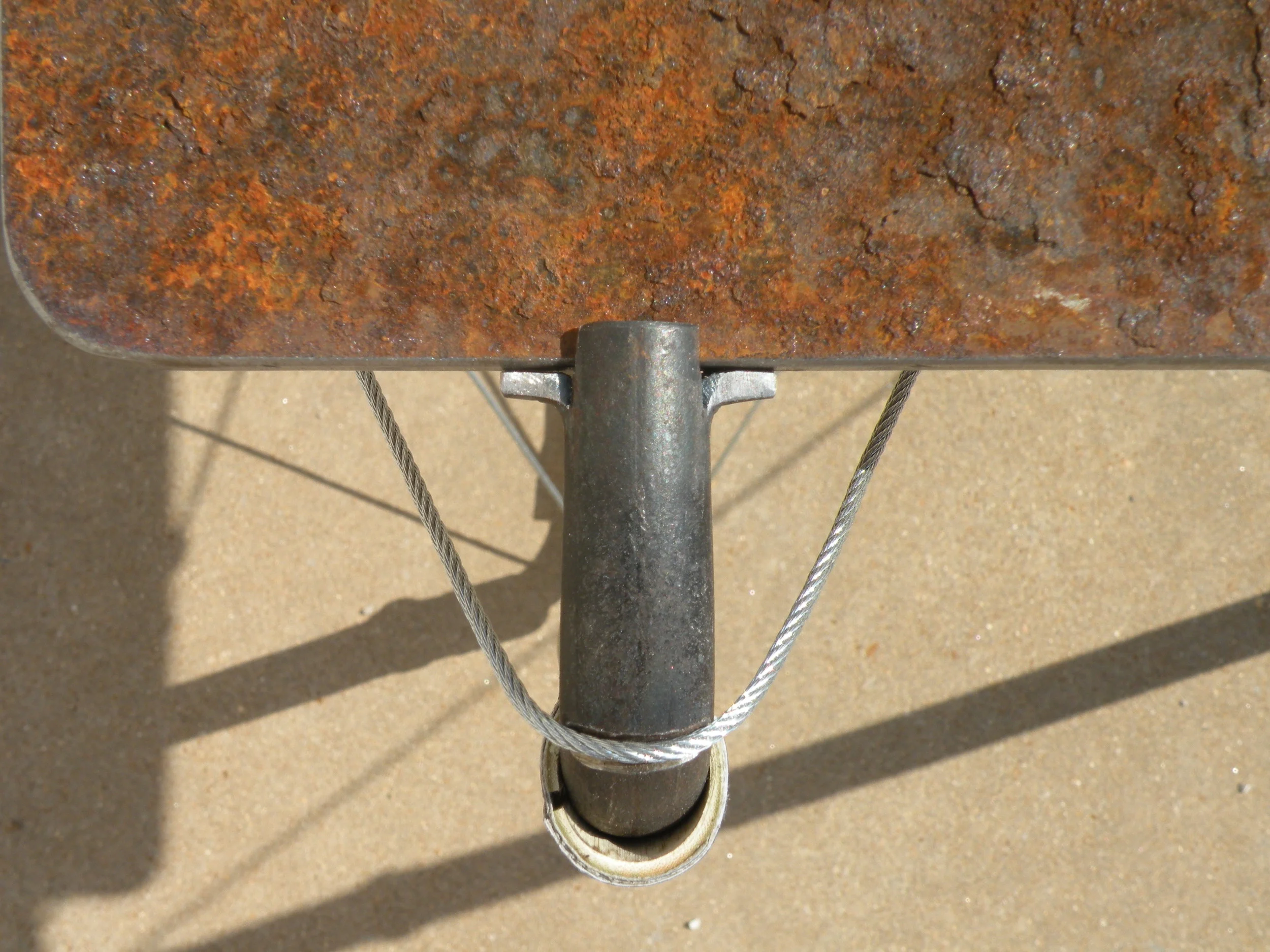  tensile table_bamboo, reclaimed steel, aircraft cable 