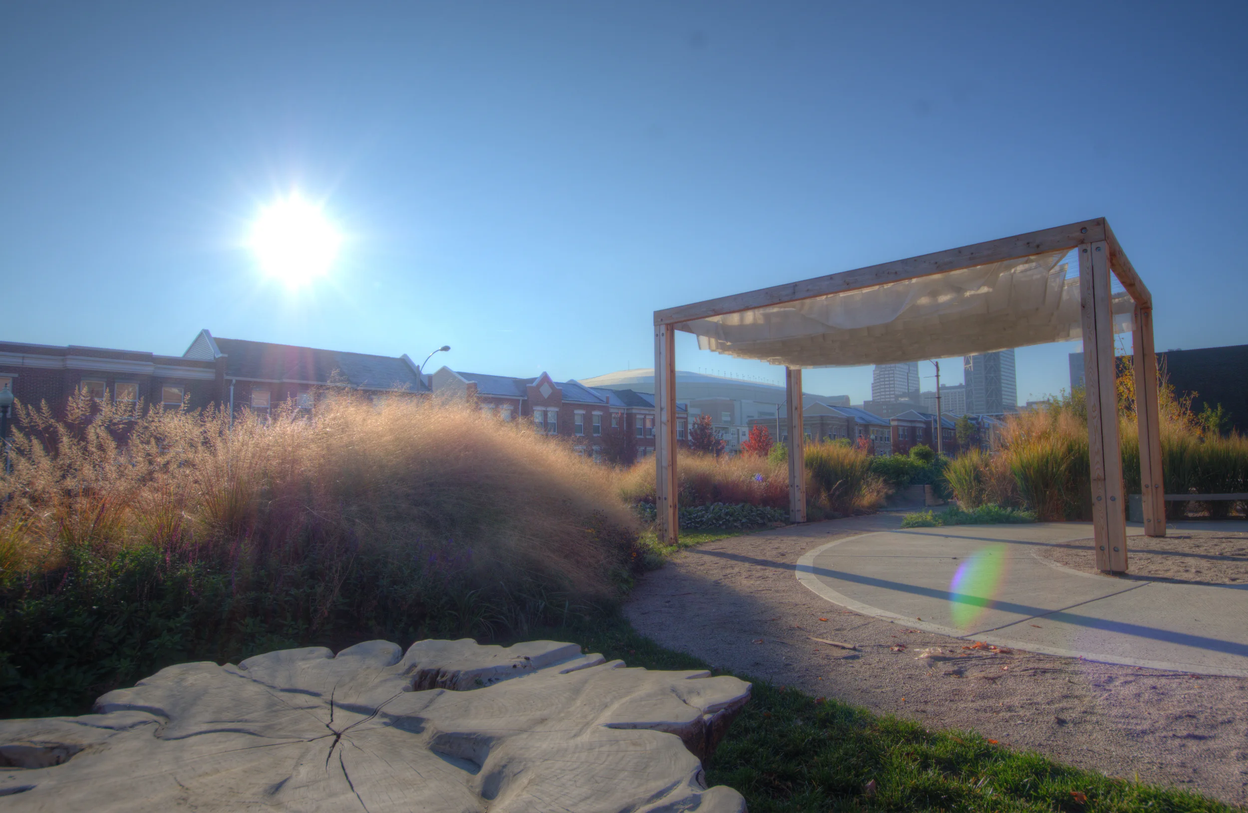 phs platform (fg), pergola (bg)_oak, cedar