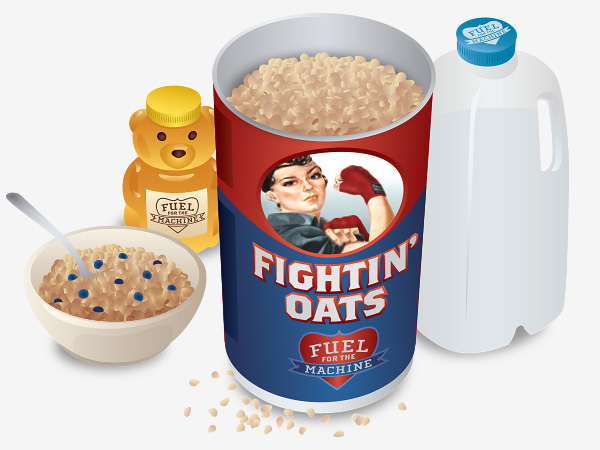 Oatmeal, fight fuel. The champion of breakfasts