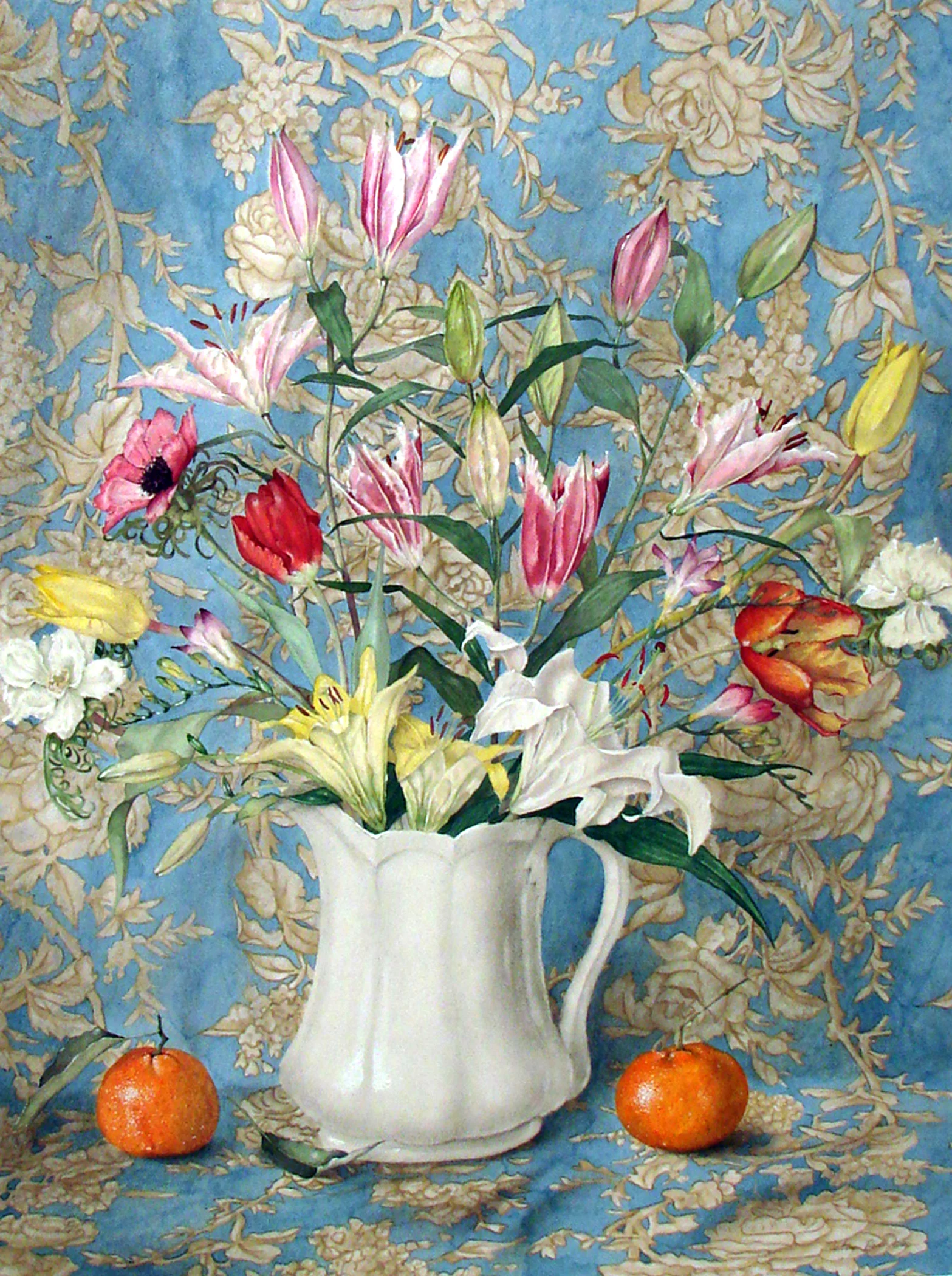 "Still Life With Mandarin Oranges” Watercolour (25” x 19”) 🔴