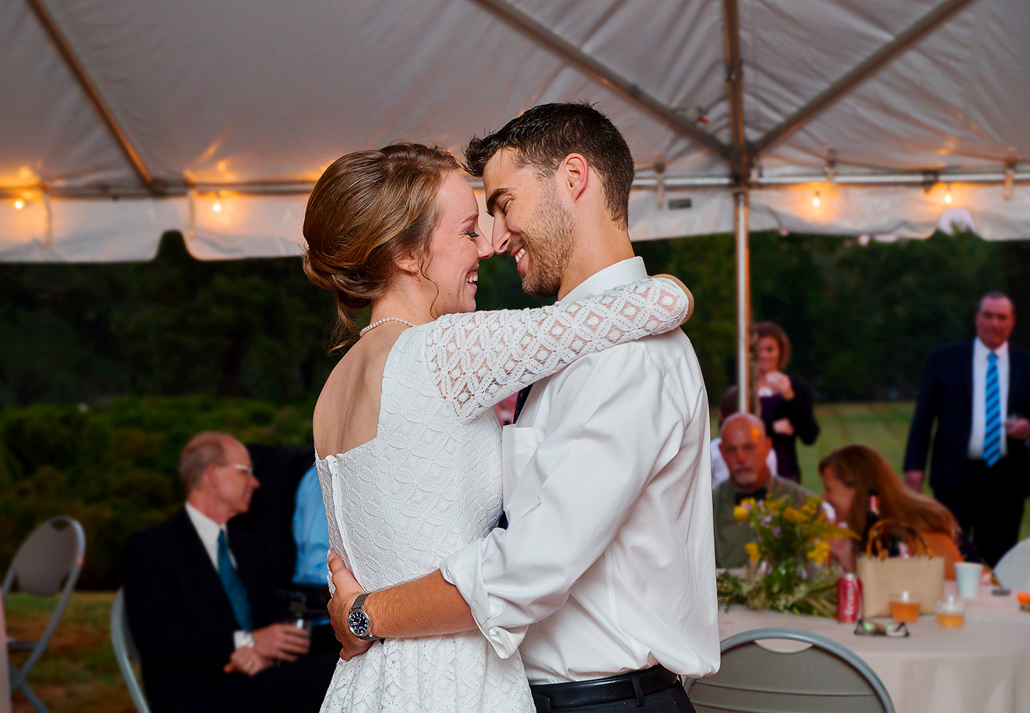 Bride and groom first dance at montpelier mansion