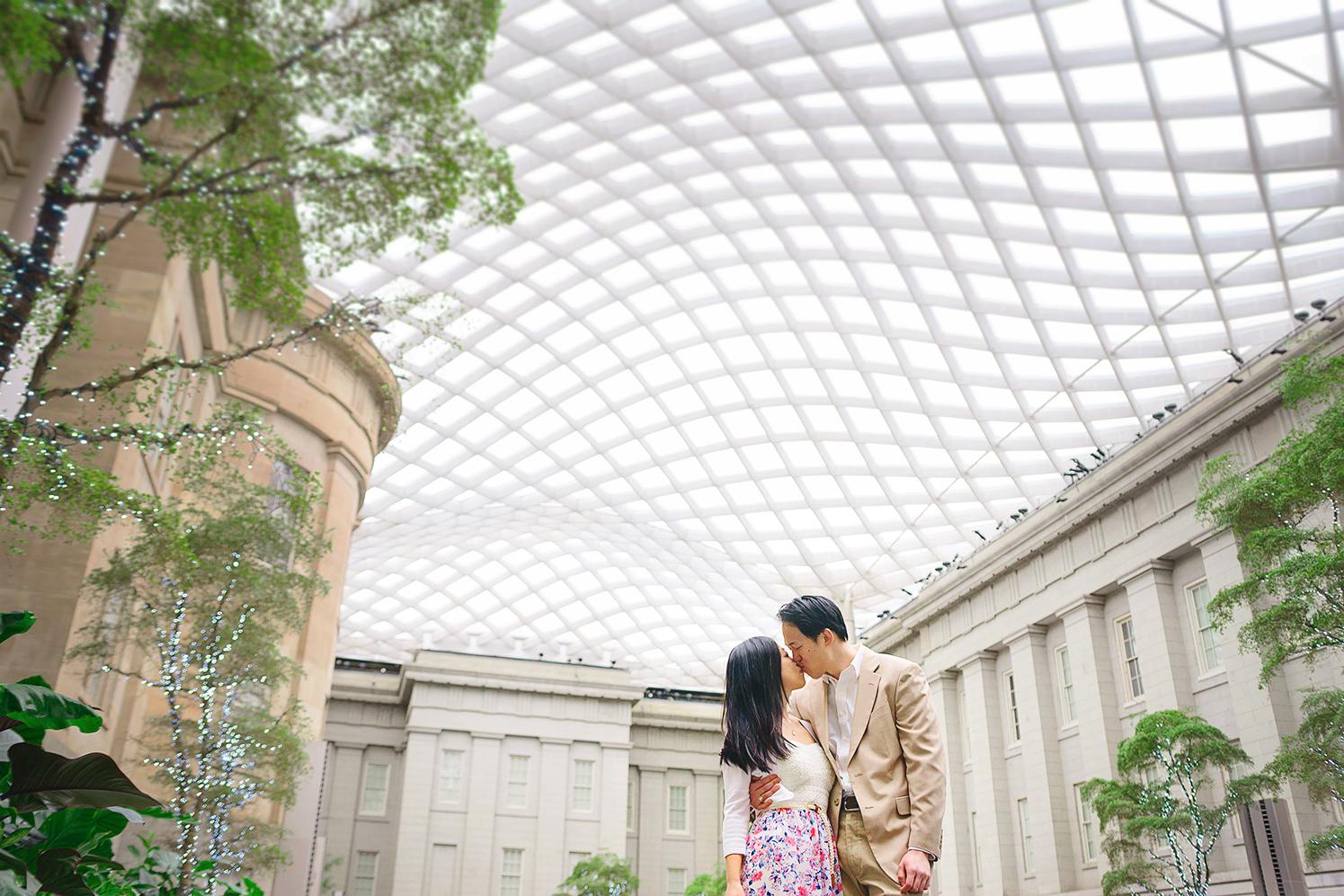 Smithsonian National Portrait Gallery engagement session photos 
