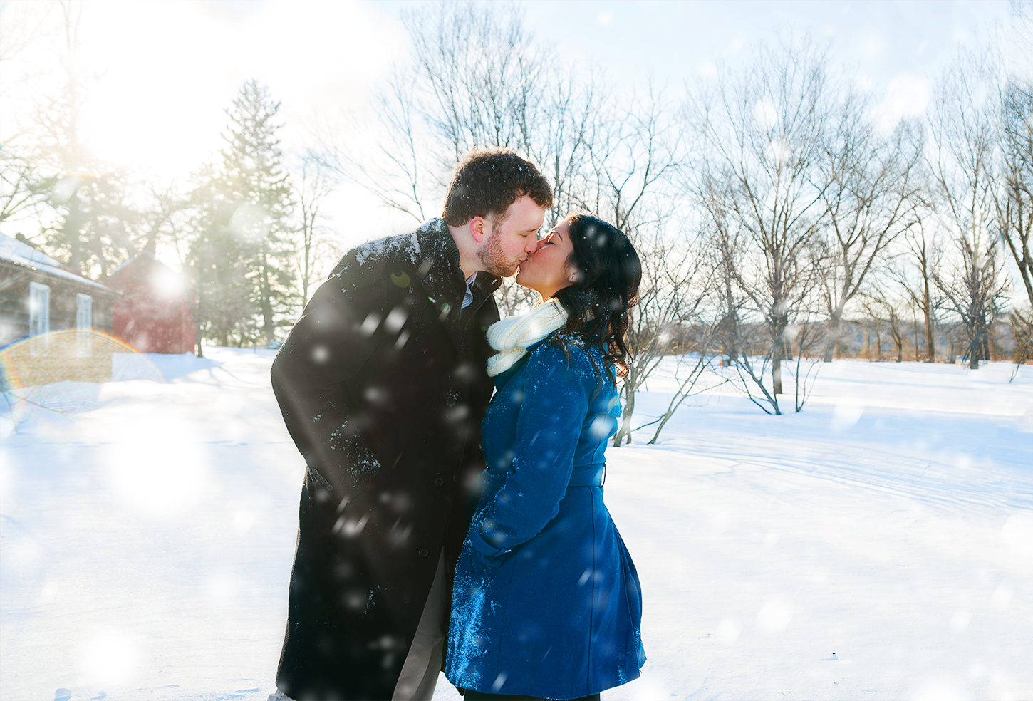 Washington DC snow engagement session photos