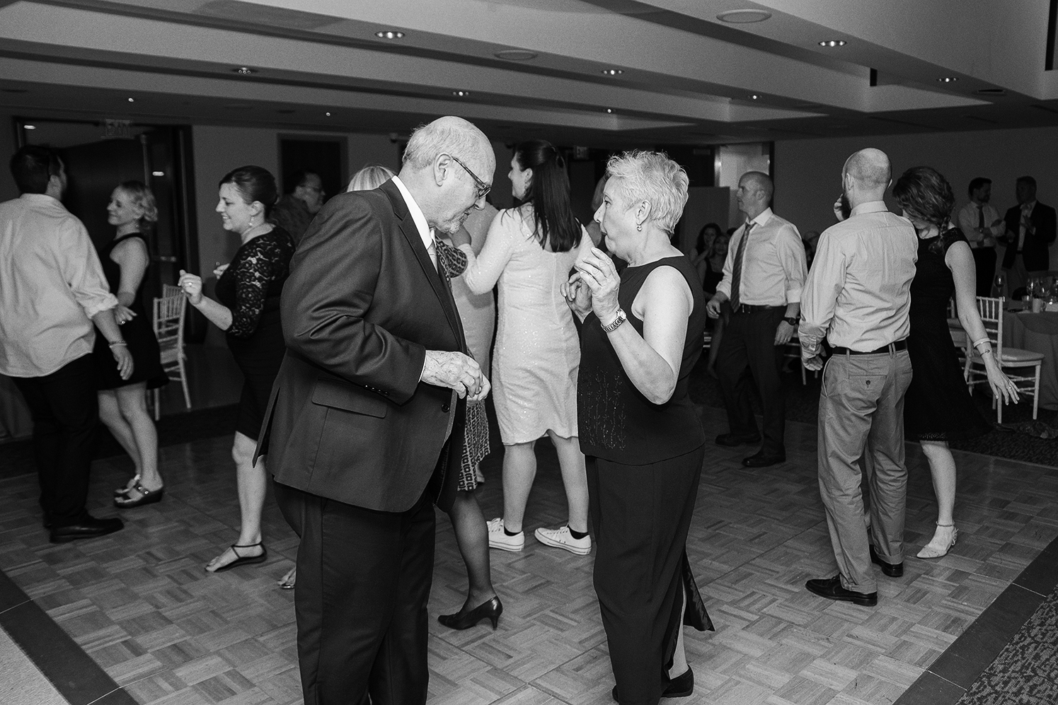 bride's parents on the dance floor at GWU city view room