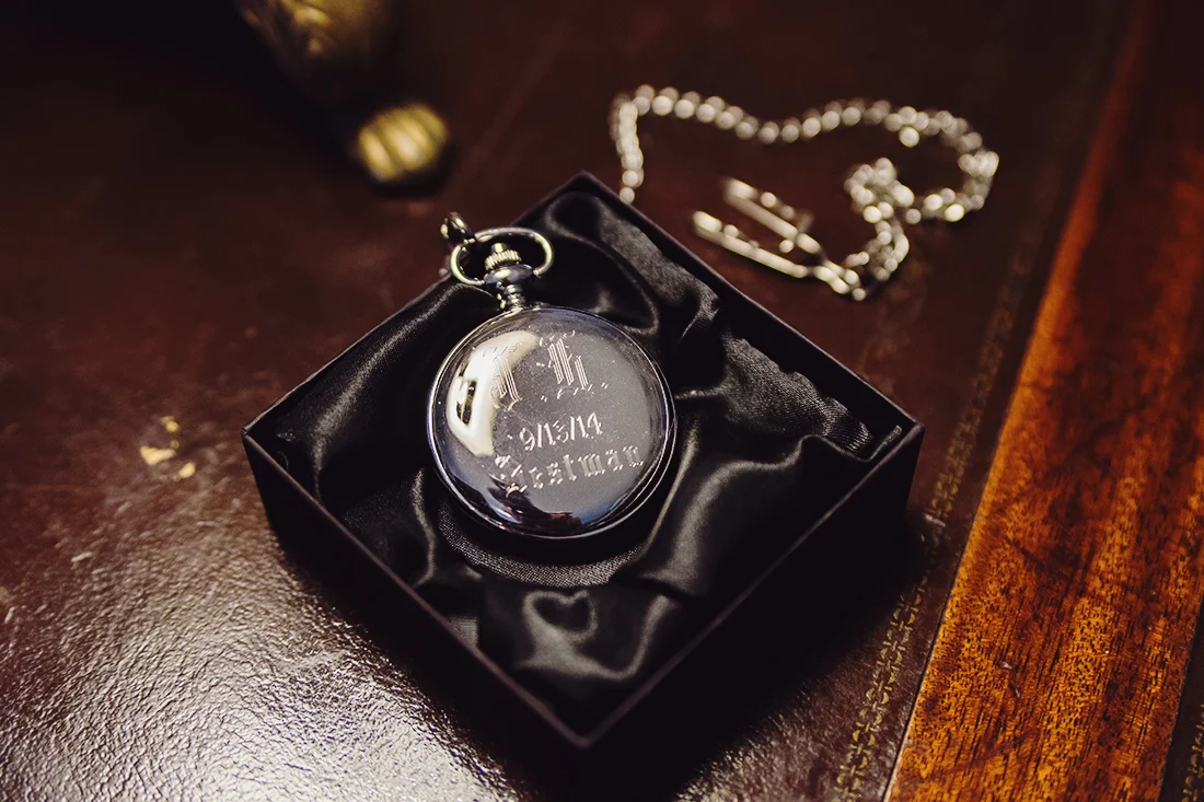 Groomsman gift at Ceresville Mansion in the getting ready suite