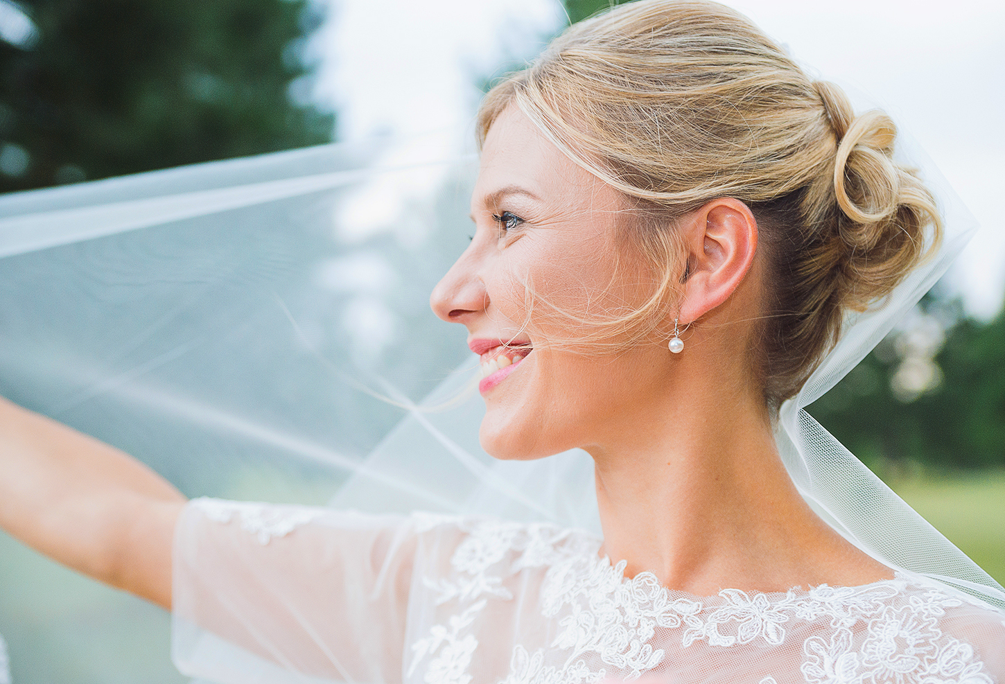 Bride portraits at backyard DIY wedding in Idaho