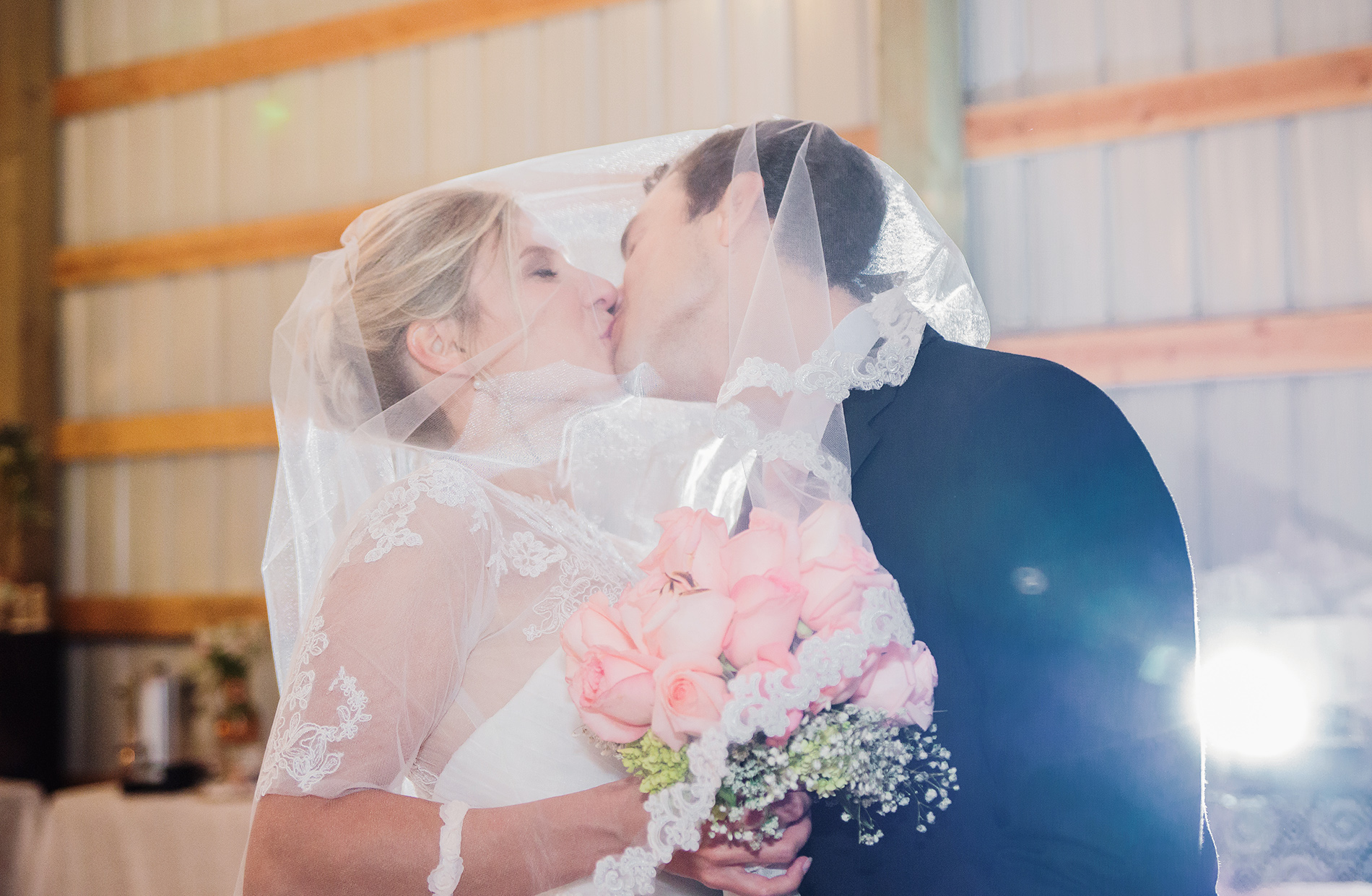 First dance at barn DIY wedding in Athol Idaho