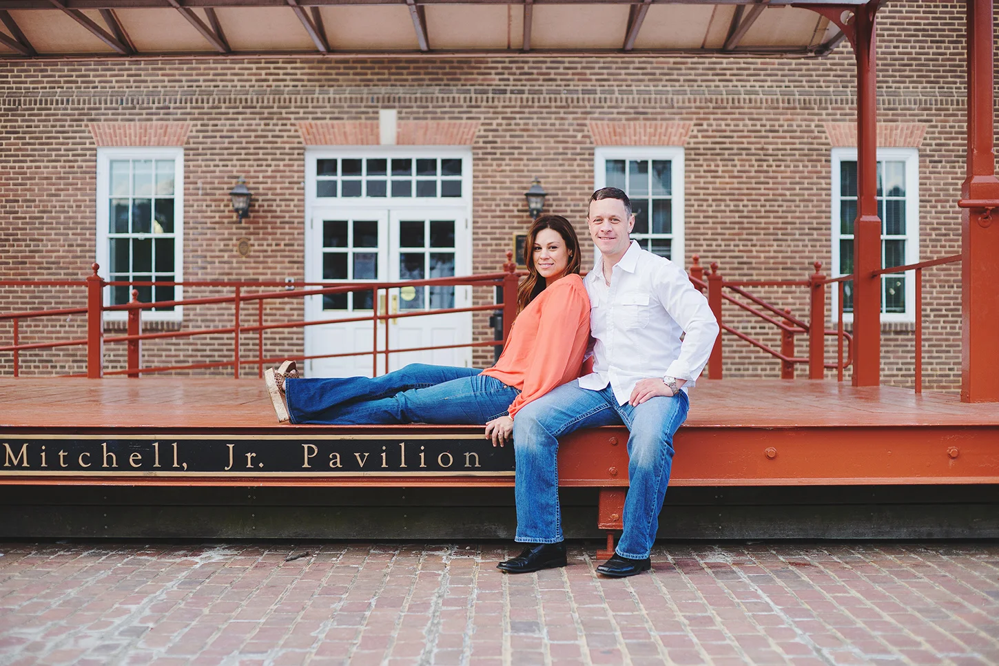 Old Town Alexandria waterfront engagement session in summer