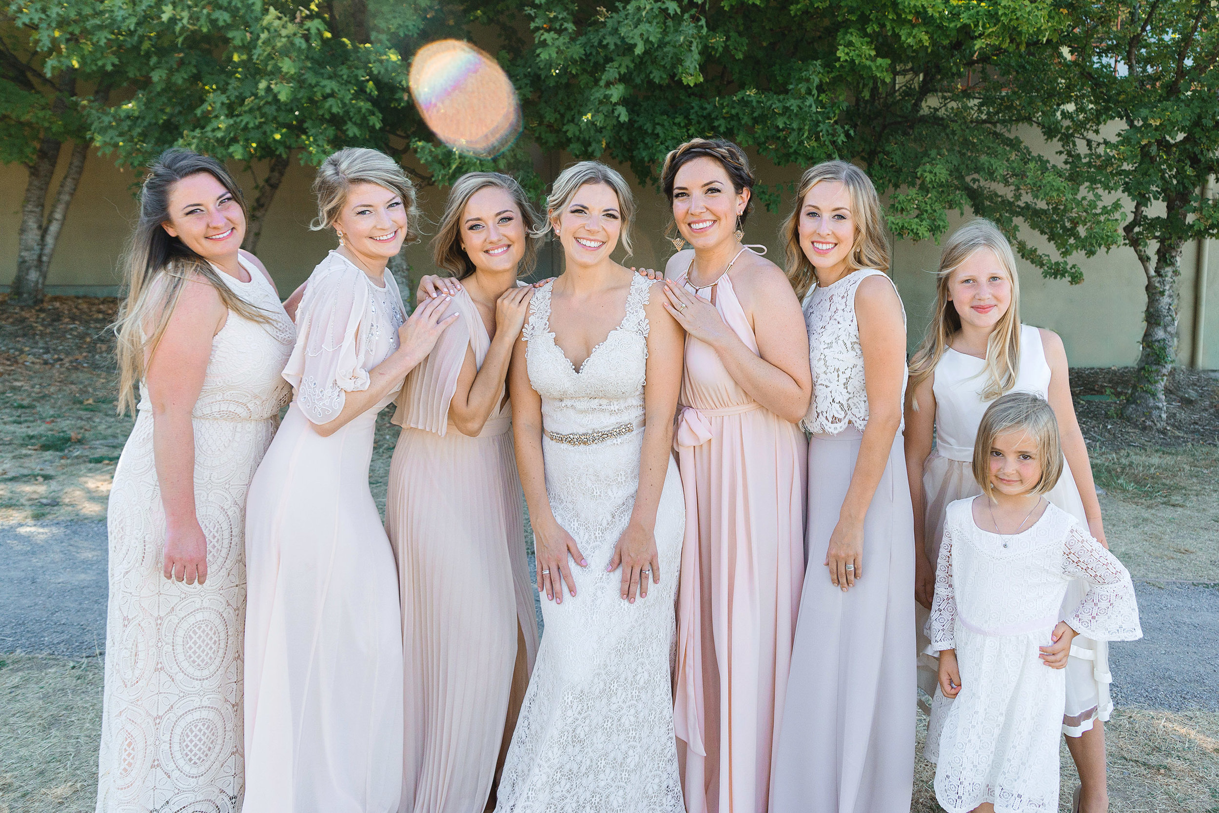 Bridesmaids in BHLDN in seattle wedding photography
